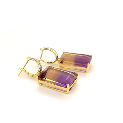 28.7 Carats Ametrine Dangling Earrings