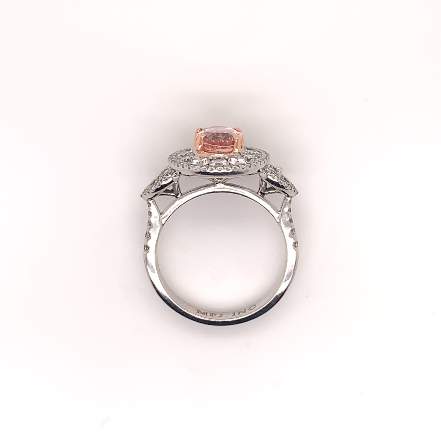 2.02 Carats Unheated Padparadscha Sapphire Ring