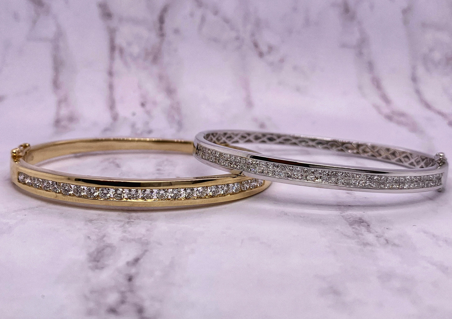 1.68 Diamond Yellow Gold Bangle