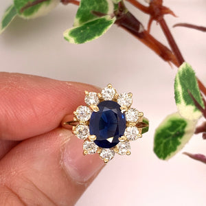 2.25 Carats Royal Sapphire Ring