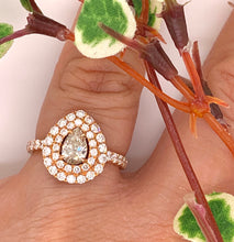 Bridal 0.51 Carat Pear Diamond Ring