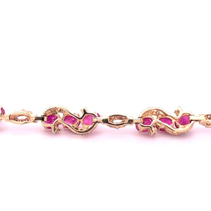 5.96 Carat Ruby Diamond Bracelet