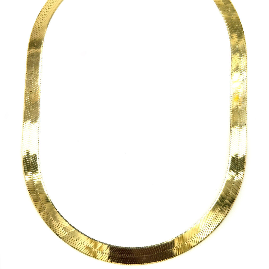 Yellow Gold Herringbone Chain - 20