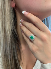 1.35 Carat Emerald Diamond Ring