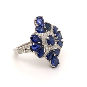 Sapphire Diamond Cocktail Ring