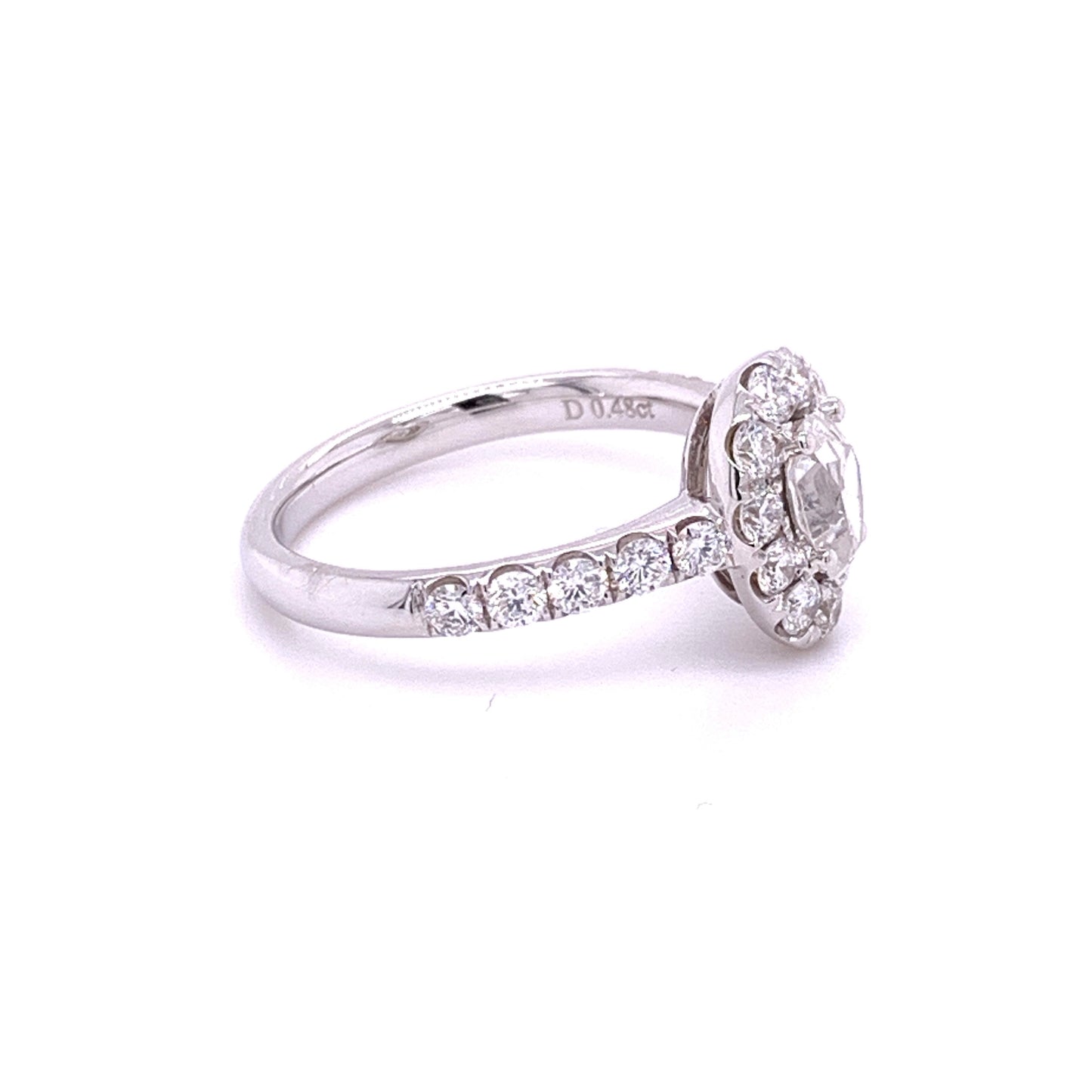 Bridal Pear Shape 0.48 Carat Diamond Ring