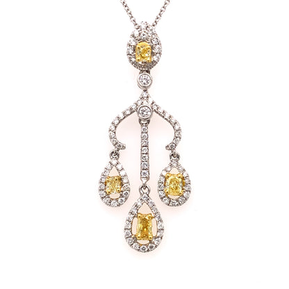 Fancy Yellow Diamond Dangling Pendant