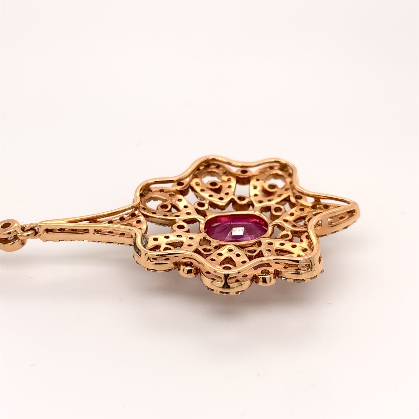 1.88 Carat Intense Pink Sapphire Pendant