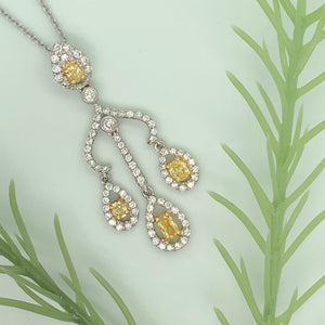 Fancy Yellow Diamond Dangling Pendant