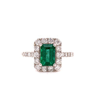 0.97 Carat Emerald Diamond Ring