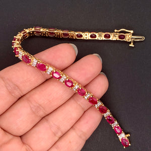 11 Carats Ruby Diamond Bracelet