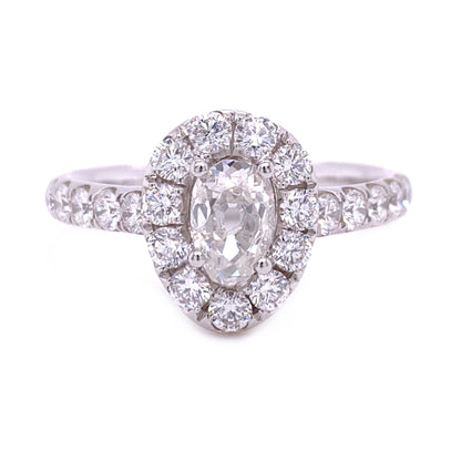 Bridal Pear Shape 0.48 Carat Diamond Ring